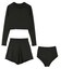 3点セット/ショートパンツ×カップ付長袖ビキニ/水着