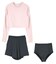 3点セット/ショートパンツ×カップ付長袖ビキニ/水着