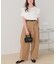 汗染み防止ラッフルスリーブTシャツ