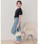 汗染み防止ラッフルスリーブTシャツ