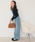 チクチクしないウールブレンドクルーネックリブニット