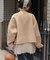 フェイクムートンノーカラージャケット