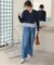 フリルヘムドッキングニット