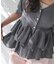 ハーフスリーブフリルヘムニットカーディガン
