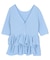ハーフスリーブフリルヘムニットカーディガン