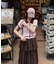 配色襟付き半袖ニットトップス