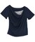 オフショルダーハーフスリーブレースドッキングTシャツ