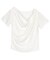 オフショルダーハーフスリーブレースドッキングTシャツ
