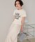シャーリングロゴプリントTシャツ