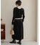 前後2wayベロアヘンリーネックロングワンピース