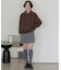 抗ピル/スウェットライクハーフスナップデザインニット