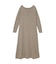 ボートネックロングニットワンピース