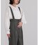 センタープレスダブルサロペットパンツ