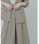 リネンライクフロントタックハイウエストスカート