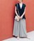 フロントタックハイウエストワイドパンツ
