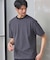 配色ジオメトリックリンク柄スジャガードTシャツ