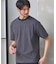 配色ジオメトリックリンク柄スジャガードTシャツ