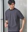 配色ジオメトリックリンク柄スジャガードTシャツ