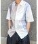 配色切替レギュラーカラー半袖シャツ
