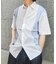 配色切替レギュラーカラー半袖シャツ