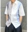 配色切替レギュラーカラー半袖シャツ