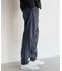 ポリエステルギャバジンワンタックセミテーパードパンツ