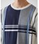 ニット×ポンチ パネル切り替え クルーネックロンT