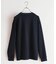 ニット×ポンチ パネル切り替え クルーネックロンT