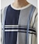 ニット×ポンチ パネル切り替え クルーネックロンT