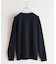 ニット×ポンチ パネル切り替え クルーネックロンT