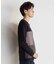 ニット×ポンチ パネル切り替え ドッキング クルーネックロンT