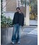 【WEB限定/12oz デニム】ウエストシャーリング ５ポケット ワイドストレートパンツ