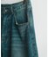 【WEB限定/12oz デニム】ウエストシャーリング ５ポケット ワイドストレートパンツ
