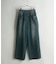 【WEB限定/12oz デニム】ウエストシャーリング ５ポケット ワイドストレートパンツ