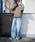 【WEB限定/12oz デニム】ウエストシャーリング ５ポケット ワイドストレートパンツ