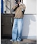 【WEB限定/12oz デニム】ウエストシャーリング ５ポケット ワイドストレートパンツ