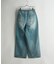 【WEB限定/12oz デニム】ウエストシャーリング ５ポケット ワイドストレートパンツ