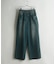 【WEB限定/12oz デニム】ウエストシャーリング ５ポケット ワイドストレートパンツ