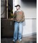 【WEB限定/12oz デニム】ウエストシャーリング ５ポケット ワイドストレートパンツ