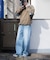 【WEB限定/12oz デニム】ウエストシャーリング ５ポケット ワイドストレートパンツ