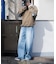 【WEB限定/12oz デニム】ウエストシャーリング ５ポケット ワイドストレートパンツ