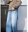 【WEB限定/12oz デニム】ウエストシャーリング ５ポケット ワイドストレートパンツ