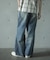 【WEB限定/12oz デニム】ウエストシャーリング ５ポケット ワイドストレートパンツ