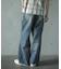 【WEB限定/12oz デニム】ウエストシャーリング ５ポケット ワイドストレートパンツ