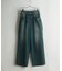 【WEB限定/12oz デニム】ウエストシャーリング ５ポケット ワイドストレートパンツ
