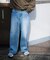 【WEB限定/12oz デニム】ウエストシャーリング ５ポケット ワイドストレートパンツ
