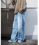 【WEB限定/12oz デニム】ウエストシャーリング ５ポケット ワイドストレートパンツ
