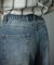 【WEB限定/12oz デニム】ウエストシャーリング ５ポケット ワイドストレートパンツ