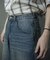【WEB限定/12oz デニム】ウエストシャーリング ５ポケット ワイドストレートパンツ