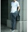 【ACTIVE TAILOR/アクティブテイラー】シルケットスムースVネックTシャツ＜接触冷感 / UVカット＞